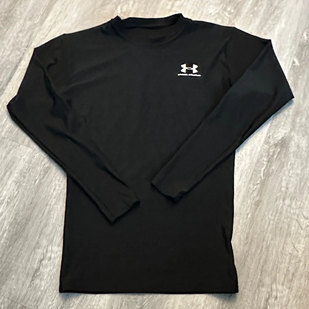 Under Armour Men’s Black Long Sleeve Compression Shirt - Picture 2 of 9